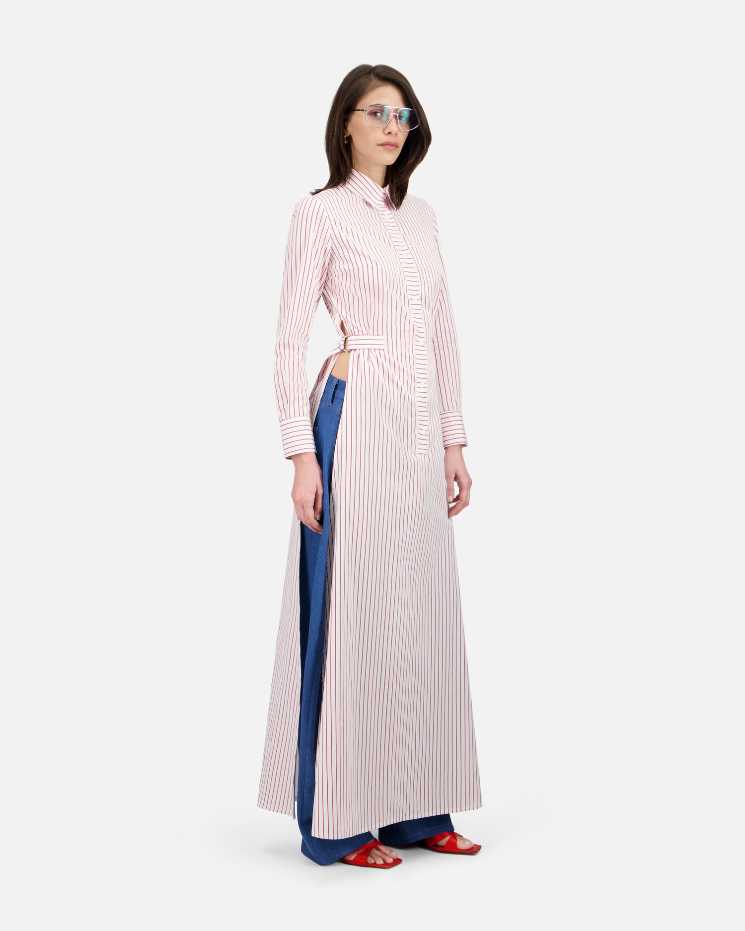 CHEMISE LONGUE AVEC FENTES
